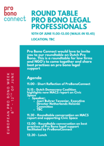 Round Table Pro Bono Legal Professionals